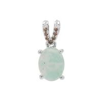 Gem-Jelly™ Aquaprase™ Pendant with Champagne Diamond in Sterling Silver 1.25cts