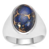 Copper Mojave Lapis Lazuli Ring in Sterling Silver 6cts