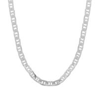 18" Sterling Silver Tempo Diamond Cut Mariner Chain 2.08g