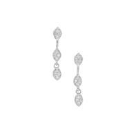 Diamond Earrings in Sterling Silver 0.13ct