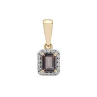 Burmese Silver Spinel Pendant with White Zircon in 9K Gold 0.60ct