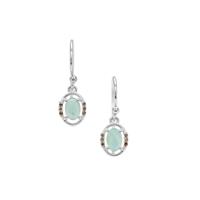 Gem-Jelly™ Aquaprase™ Earrings with Champagne Diamond in Sterling Silver 0.95ct