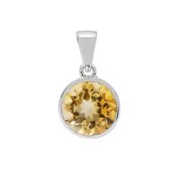 Diamantina Citrine Pendant in Sterling Silver 3.20cts