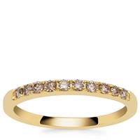 Champagne Argyle Diamond Ring in 9K Gold 0.26ct