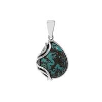 6.13ct Lhasa Turquoise Sterling Silver Pendant 