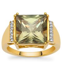 Csarite® Ring with Diamond in 18K Gold 7.20cts