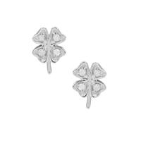 Diamond Earrings in Sterling Silver 0.08ct