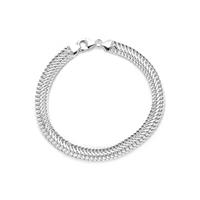 7.5" Sterling Silver Altro Solid Fancy Curb Bracelet 8.33g