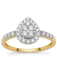 Diamonds Ring in 9K Gold 0.54ct