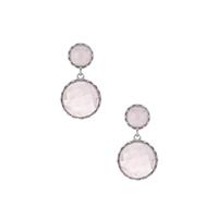 Rose Quartz Earrings in Sterling Silver 8.38cts