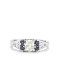 Ratanakiri Zircon Ring with Iolite in Sterling Silver 1.13cts