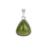 Canadian Nephrite Jade Pendant in Sterling Silver 7.25cts