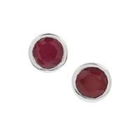 Ruby Earrings in Sterling Silver 2.35cts