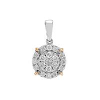 Canadian Diamonds Pendant in 9K Two Tone Gold 0.34ct