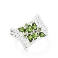 1.08ct Chrome Tourmaline Sterling Silver Ring