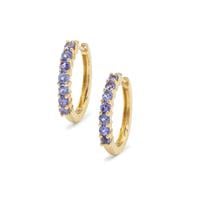 AA Tanzanite Earrings in 9K Gold 0.60ct