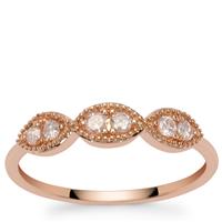 Natural Pink Diamonds Ring in 9K Rose Gold 0.22ct