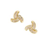 Cape Champagne Diamond Earrings in 9K Gold 0.51ct