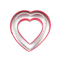 Red and White Heart Shaped Cookie Cutters 