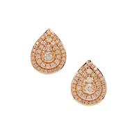 Natural Pink Diamonds Earrings in 9K Rose Gold 0.57ct