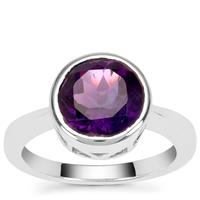 African Amethyst Ring in Sterling Silver 3.35cts