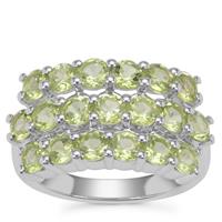 Red Dragon Peridot Ring in Sterling Silver 3.71cts