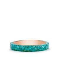 Petro Blue Quartz Ring in Rose Gold Plated Sterling Silver 2.60cts