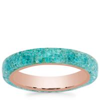 Petro Blue Quartz Ring in Rose Gold Plated Sterling Silver 2.60cts