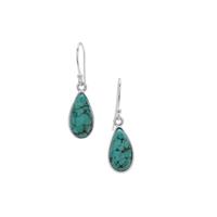 Lhasa Turquoise Earrings in Sterling Silver 7cts