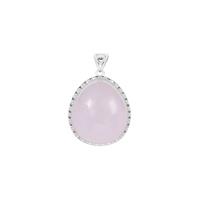 Type A Lavender Jadeite Pendant in Sterling Silver 12.13cts