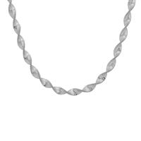 18" Sterling Silver Dettaglio Twisted Herringbone Chain 5.60g