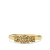 Cape Champagne Diamonds Ring in 9K Gold 0.25ct
