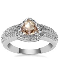 Cuprian Sunstone Ring in Sterling Silver 1.04cts