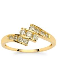 Natural Canary Diamonds Ring in 9K Gold 0.51ct