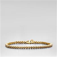 Champagne Argyle Diamond Bracelet in 9K Gold 3cts