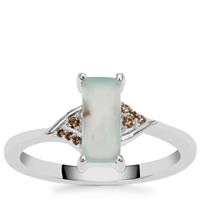 Gem-Jelly™ Aquaprase™ Ring with Champagne Diamond in Sterling Silver 1.05cts