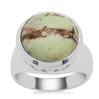 Queensland Chrysoprase Ring in Sterling Silver 9cts