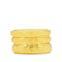 Set of 3 Stacker Rings in Gold Plated Sterling Silver
