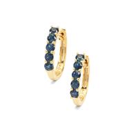 Australian Blue Sapphire Earrings in 9K Gold 1cts