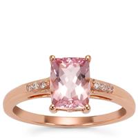 Cherry Blossom™ Morganite Ring with Natural Pink Diamond in 9K Rose Gold 1.35cts