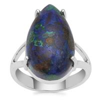 Azure Malachite Ring in Sterling Silver 11.15cts