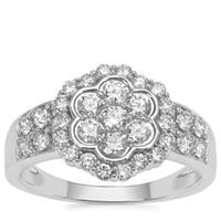 Argyle Diamond Ring in 9K White Gold 1cts