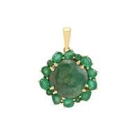 Aquaprase™ Pendant with Zambian Emerald in 9K Gold 7.70cts