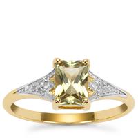 Csarite® Ring with Diamond in 9K Gold 1.05cts