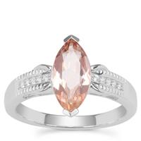 Galileia Topaz Ring with White Zircon in Sterling Silver 1.84cts