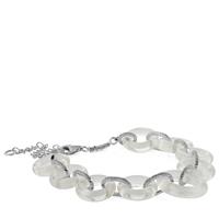 Medici Rock Crystal Bracelet with White Zircon in Sterling Silver 47.93cts