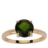 Chrome Diopside Ring in 9K Gold 2cts