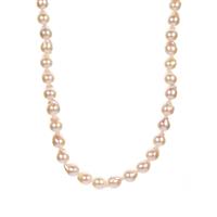 Akoya Cultured Pearl Necklace in Sterling Silver (6 x 5mm)