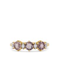Burmese Pink Spinel Ring with White Zircon in 9K Gold 1.60cts