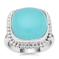 Aqua Chalcedony Ring in Sterling Silver 9.50cts
